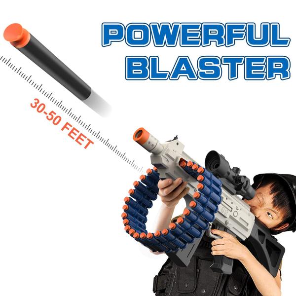 Imagem de Blaster elétrico automático de brinquedos JakMean com 100 dardos de espuma