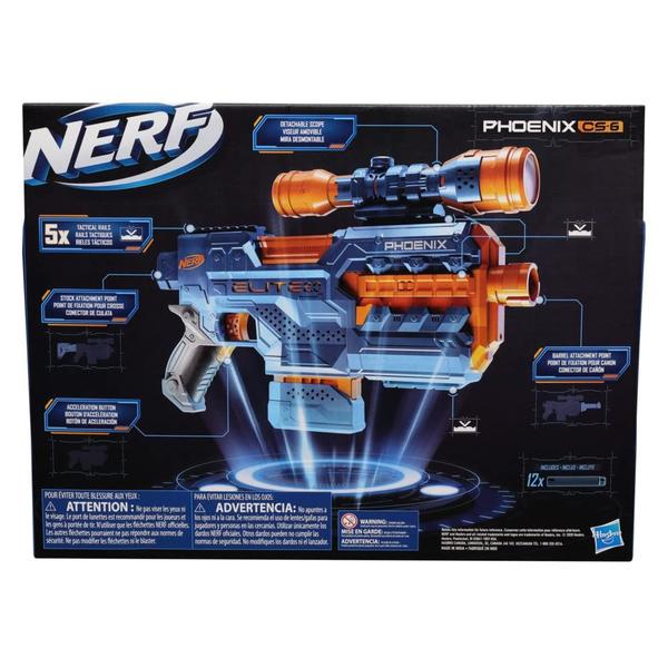 Imagem de Blaster Nerf Elite 2.0 Phoenix CS-6 motorizado com 12 dardos