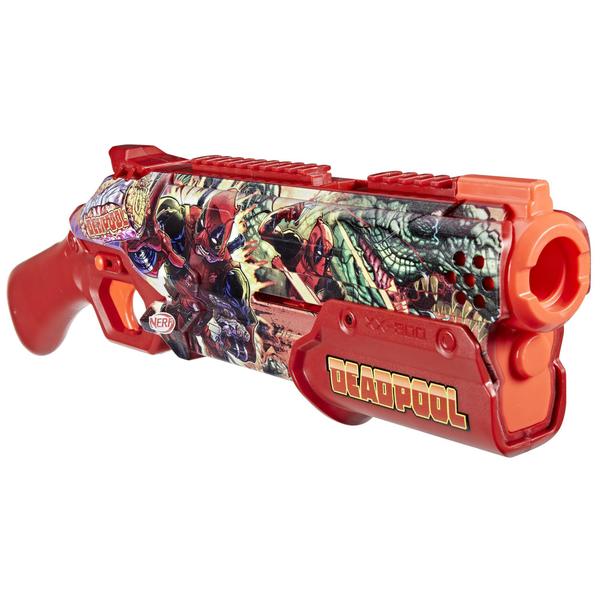 Imagem de Blaster Nerf Marvel Deadpool com 16 rodadas Accu-Rounds Rival 14+