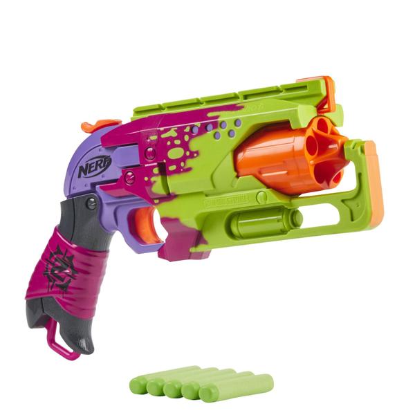 Imagem de Blaster Nerf Zombie Strike Hammershot com 5 dardos Splatter