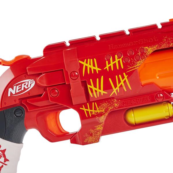 Imagem de Blaster Zombie Hammershot - Ação de Puxar o Martelo, 5 Dardos Ataque Zumbi, Esquema Vermelho