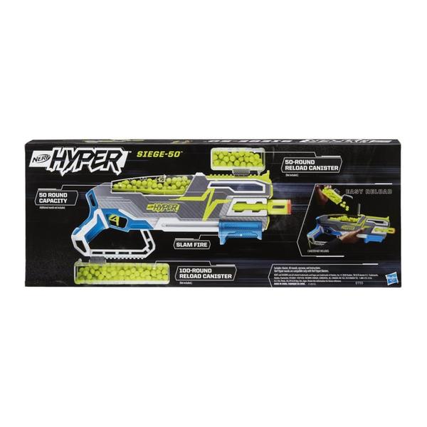 Imagem de Blasters de espuma de brinquedo Nerf Hyper Siege-50 com 40 Hyper Rounds