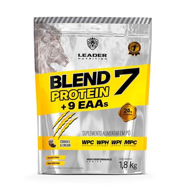 Imagem de Blend 7 Protein + 9Eaas Cookies Cream - Leader - 1,8Kg