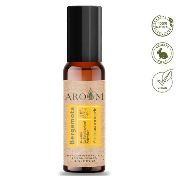 Blend óleo essencial Bergamota roll- on 10 ml Aroom - Uso na pele - Aroom Aromaterapia Imagem de Blend óleo essencial Bergamota roll- on 10 ml Aroom - Uso na pele
