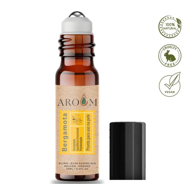 Blend óleo essencial Bergamota roll- on 10 ml Aroom - Uso na pele - Aroom Aromaterapia Imagem de Blend óleo essencial Bergamota roll- on 10 ml Aroom - Uso na pele