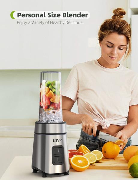 Imagem de Blender Syvio Potente para Batidos e Smoothies 600W de 2 velocidades