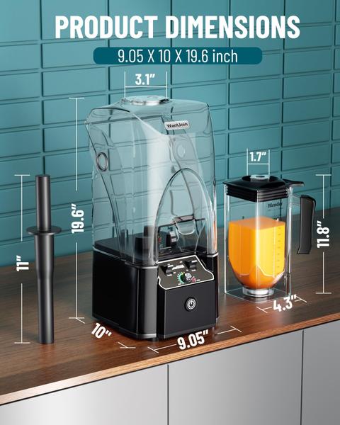 Imagem de Blender WantJoin Professional Commercial 2200 W 2,2 L Preto