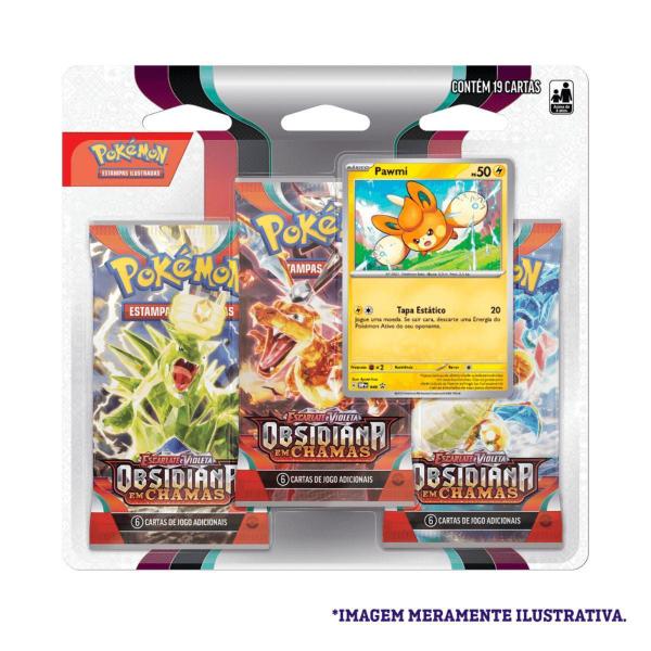 Imagem de Blister Booster Triplo Obsidiana em Chamas Pokémon