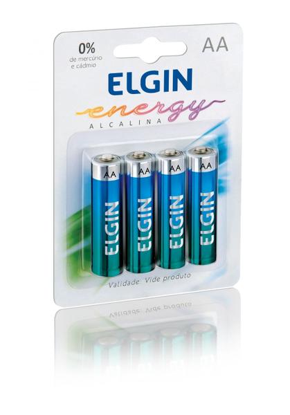 Blister com 4 pilhas alcalinas AA - ELGIN LR6 Imagem de Blister com 4 pilhas alcalinas AA - ELGIN LR6