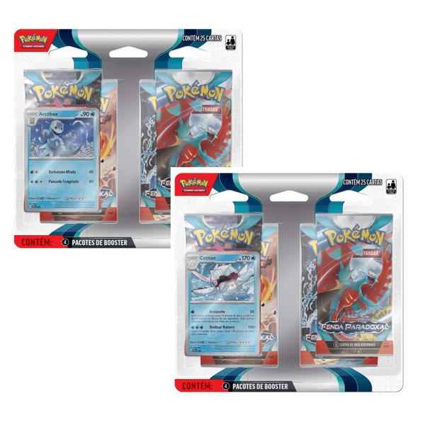Blister Quádruplo Pokemon Fenda Paradoxal Arctibax+ Cetitan - Copag Imagem de Blister Quádruplo Pokemon Fenda Paradoxal Arctibax+ Cetitan