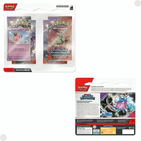 Imagem de Blister Quádruplo Pokémon Forças Temporais Ev5 Cleffa 33974 - Copag