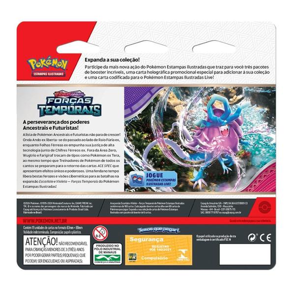 Imagem de Blister Triplo Cartas Pokemon Forças Temporais Carvanha