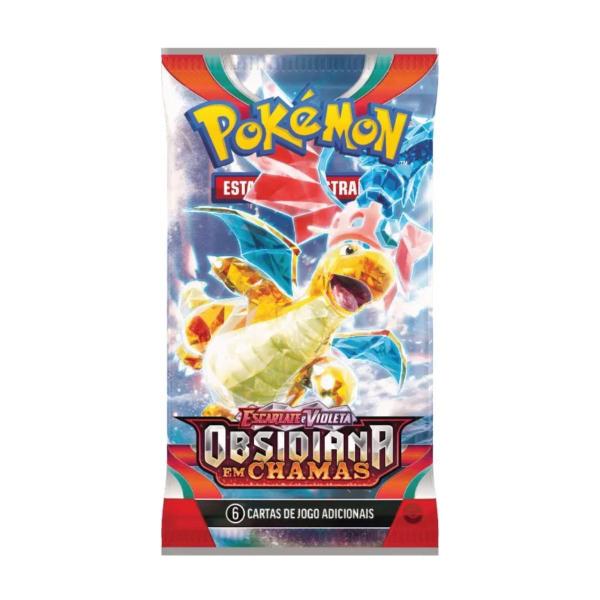 Imagem de Blister Triplo Pokémon Escarlate e Violeta Obsidiana Chamas Charizard Dragonite Greedent EX Coleção