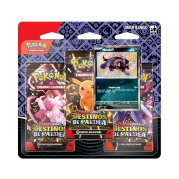 Imagem de Blister Triplo Pokémon Ev 4.5 Destinos Paldea Tcg Copag