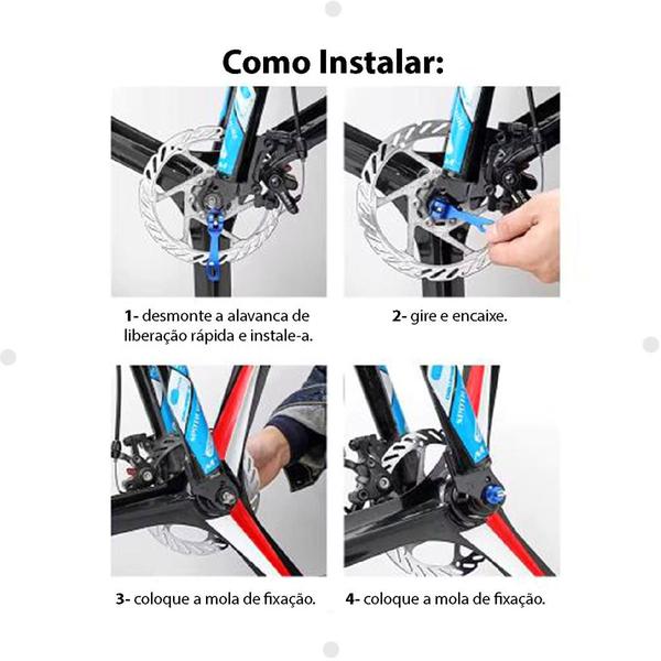 Imagem de Blocagem Eixo Roda Bike MTB Speed Quick Release Cores