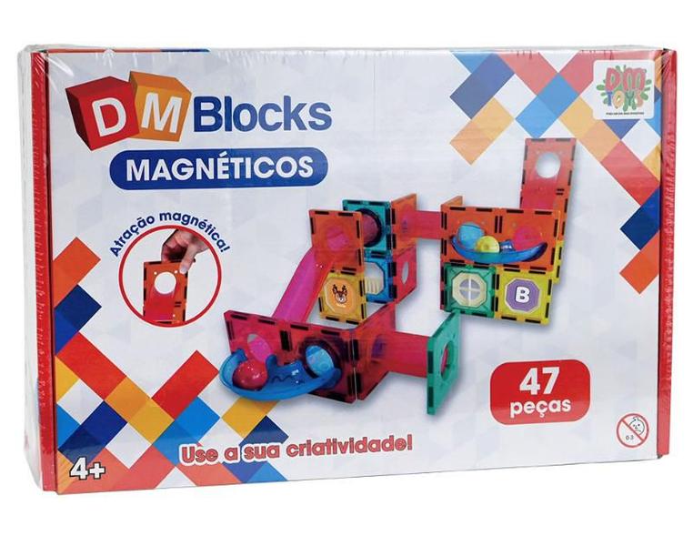 Imagem de Blocks Magneticos 47 Peças - Ref DMT6765 DM Toys