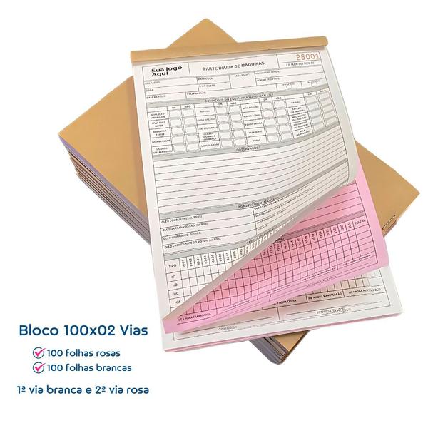 Imagem de Bloco 100 folhas 100x2 -  autocopy56g 7,5x10,5cm 10 unidades