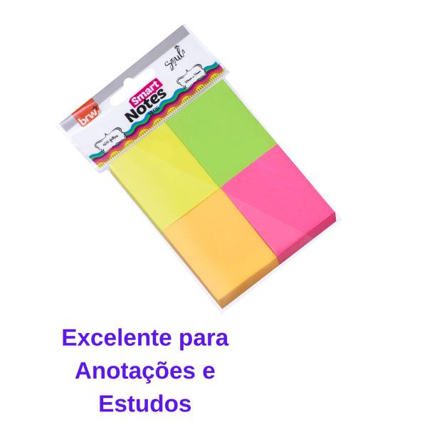 Imagem de Bloco 4 Cores Bloco Adesivo Smart Notes 400 Folhas Brw