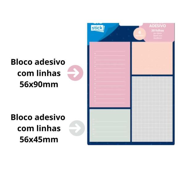 Imagem de Bloco Adesivo 4 Modelos C/20fls ST0202 - CIS