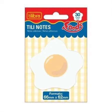 Imagem de Bloco Adesivo 66x62mm 30 Folhas Tili Notes Foods Ovo Frito- Tilibra