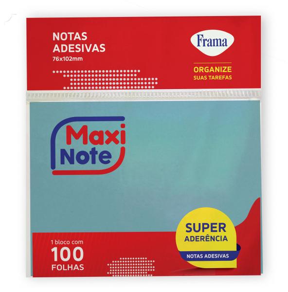 Imagem de Bloco adesivo Frama maxi note 76X102mm azul 100 folhas