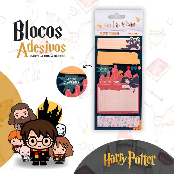 Imagem de Bloco Adesivo Harry Potter Cartela C/ 4 Blocos 76mm - Leonora