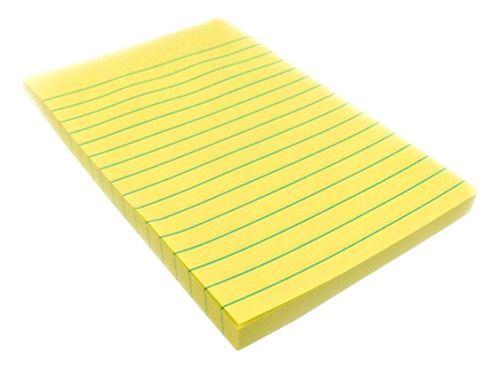 Imagem de Bloco Adesivo Pautado Post It 100 Folhas Amarelo