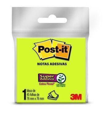 Imagem de Bloco Adesivo Post-it Super Notas 76 mm x 76 mm 45 folhas - 3M