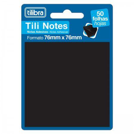 Imagem de Bloco Adesivo Tilibra Tili Notes Preto 76 x 76mm 50 Folhas