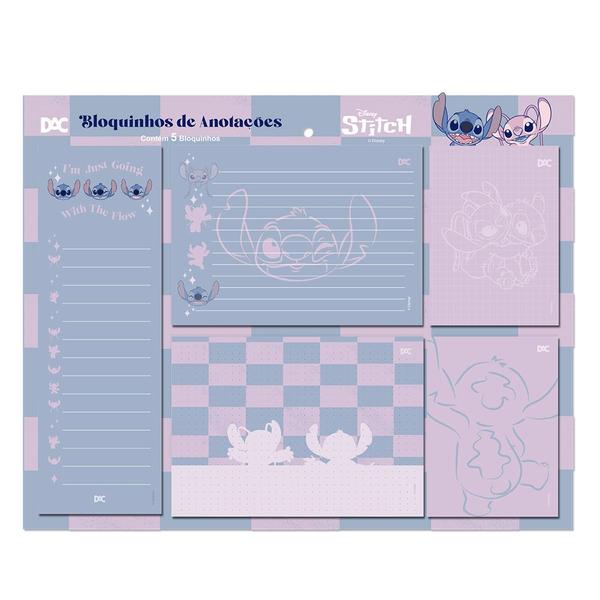 Imagem de Bloco anotacoes c/5 tamanhos stitch - dac