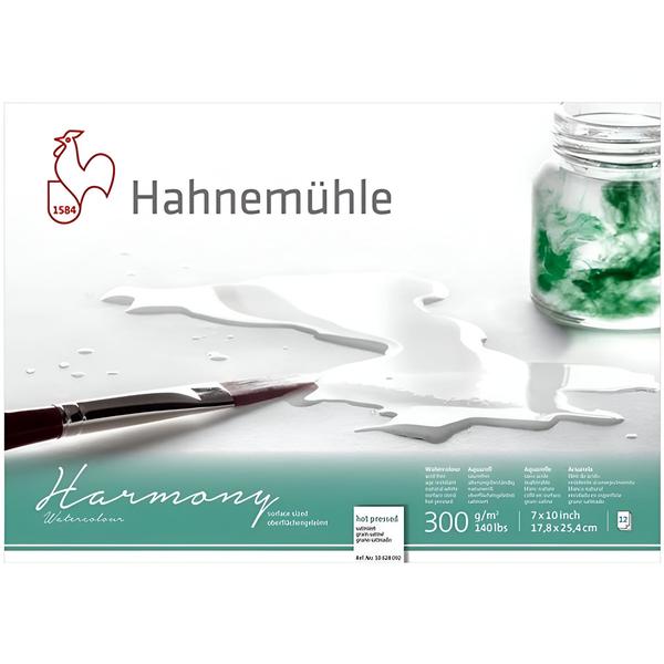 Imagem de Bloco Aquarela Harmony 300gr Hahnemuhle Textura Satinada 17,8x25,4cm 12folhas