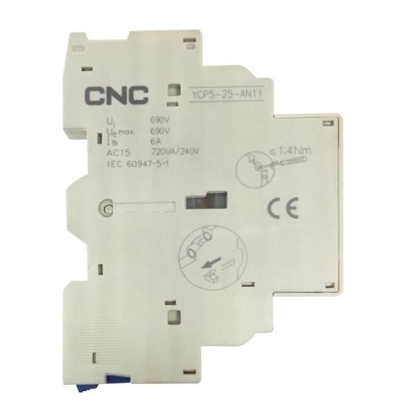 Imagem de Bloco Auxiliar Disjuntor Motor YCP5-25-AN11 CNC 1NF+NA 690V