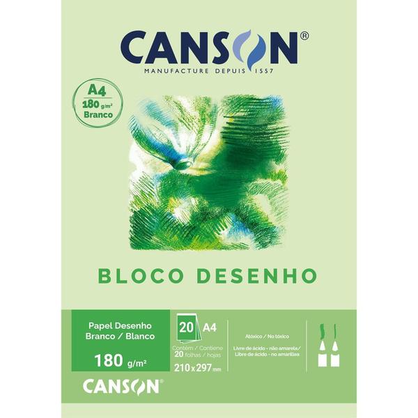 Imagem de Bloco Canson 180 g/m² 20 Fls A4 Branco