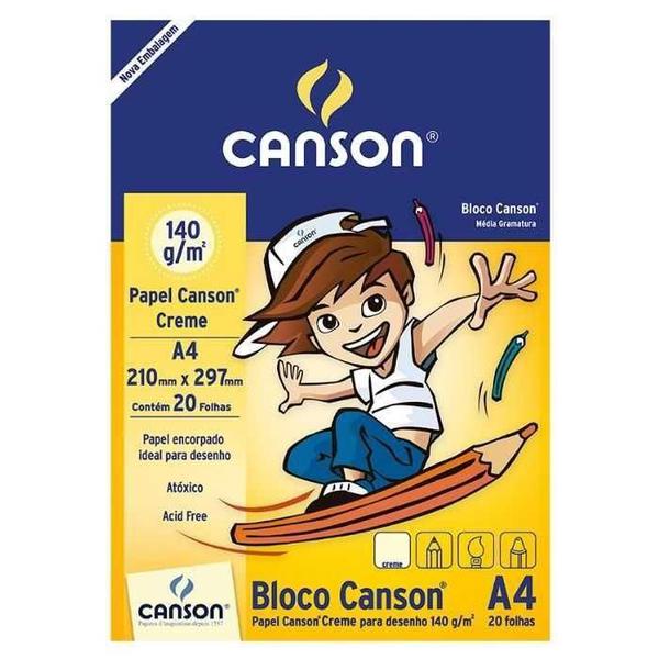 Imagem de Bloco Canson Desenho 140G A4 - Texturizado Creme