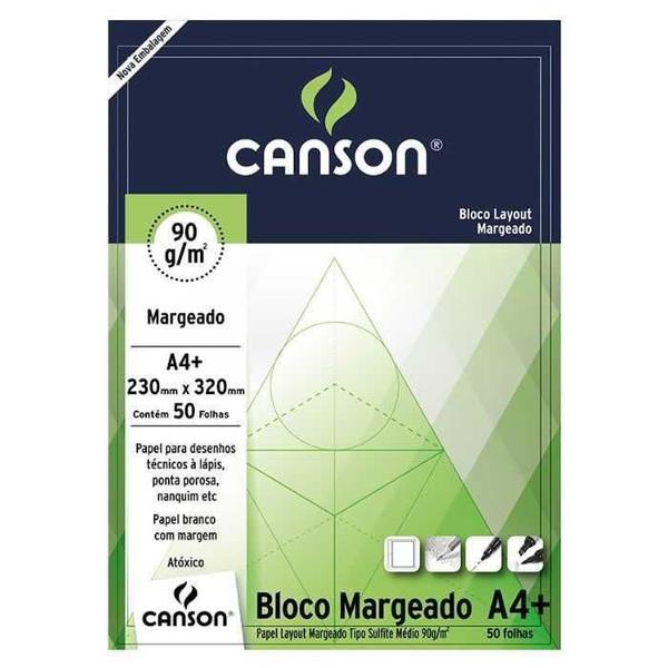 Imagem de Bloco Canson Layout - 90G A4 (Margeado)