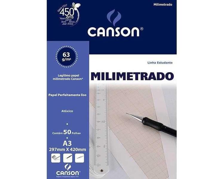 Imagem de Bloco Canson Milimetrado - 63Gr A3