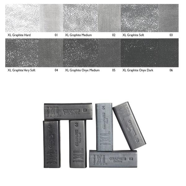 Imagem de Bloco Carvão Xl Graphite Derwent 6 Cores Estojo Lata