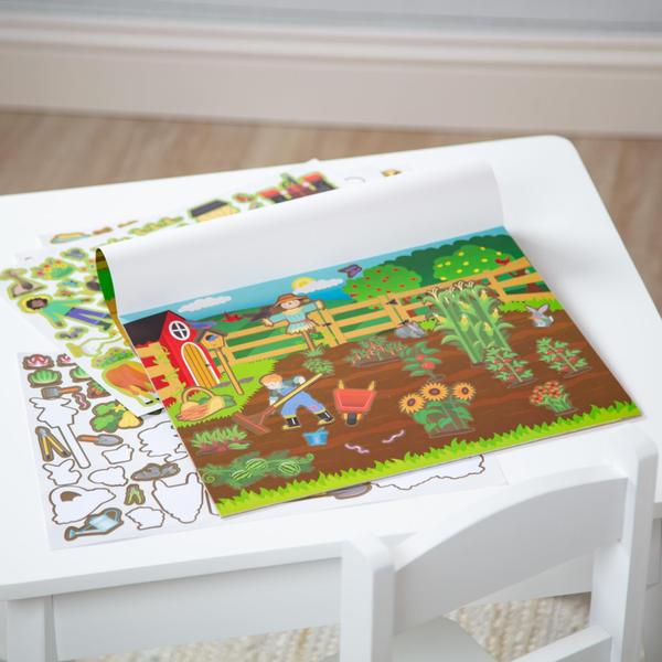 Imagem de Bloco de adesivos reutilizável Melissa & Doug Farm com mais de 280 adesivos