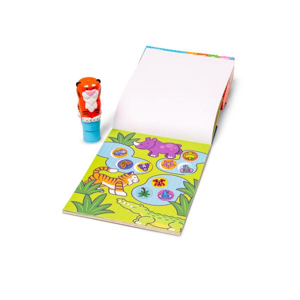 Imagem de Bloco de atividades e carimbo de adesivos Melissa & Doug Tiger 3+