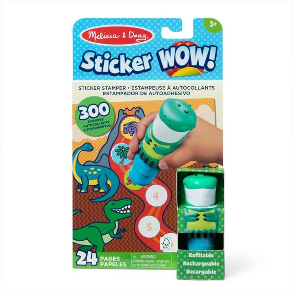 Imagem de Bloco de atividades e estampador de adesivos Melissa & Doug Dinosaur