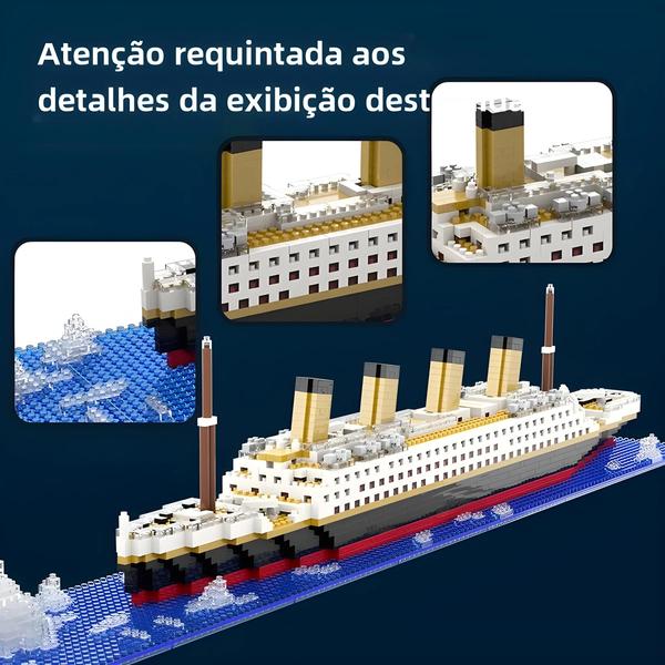 Imagem de Bloco de Construção Titanic - Quebra-Cabeça de Micro Partículas de Alta Dificuldade