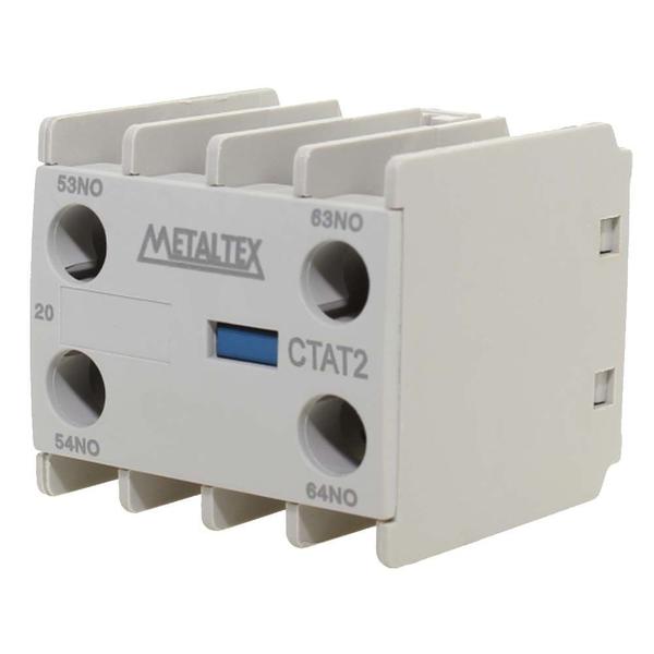 Imagem de Bloco De Contato Auxiliar Frontal 16A 2NA Para CTM6-16 e CX6 CTAT2-20M Metaltex