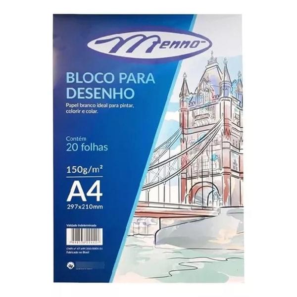 Imagem de Bloco de Desenho branco c/20fls 150gr - Menno