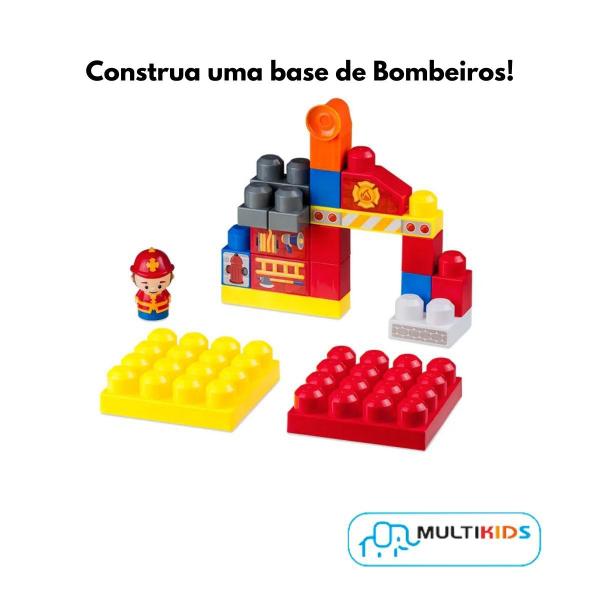 Bloco de Encaixe Bombeiros Cubic Jr 20 peças Multikids - BR1391 Imagem de Bloco de Encaixe Bombeiros Cubic Jr 20 peças Multikids - BR1391