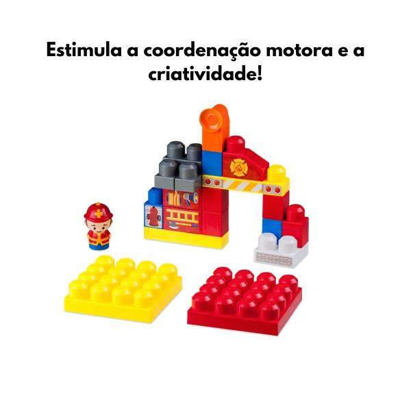 Bloco de Encaixe Bombeiros Cubic Jr 20 peças Multikids - BR1391 Imagem de Bloco de Encaixe Bombeiros Cubic Jr 20 peças Multikids - BR1391