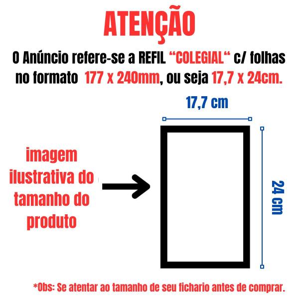 Imagem de Bloco de Folhas Caderno Argolado Fichario Colegial 17,7x24cm 80 Folhas Tilibra