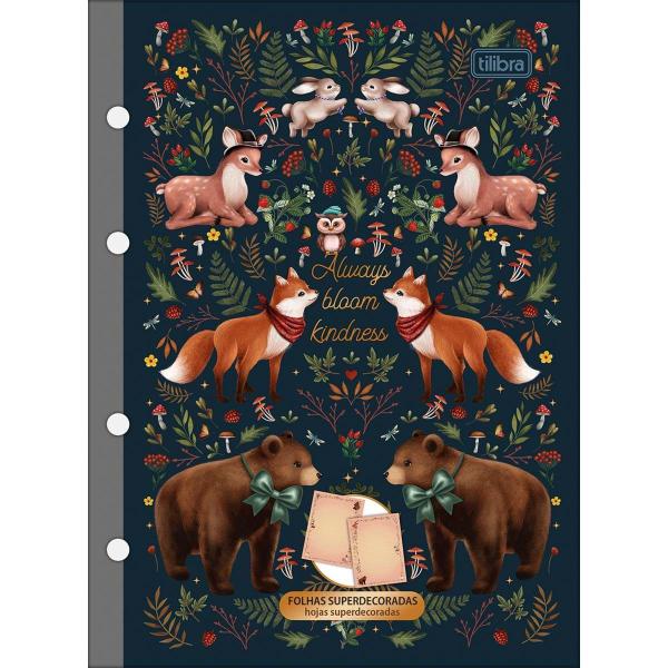 Imagem de Bloco de Folhas Caderno Argolado Fichario Colegial 17,7x24cm 80 Folhas Tilibra