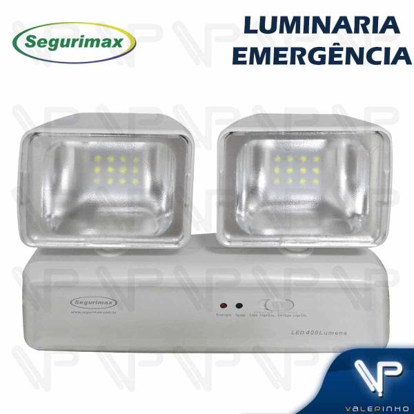 Imagem de Bloco de iluminação de emêrgencia autônomo 2 fárois 4w 24 leds 6500k(branco frio)bivolt