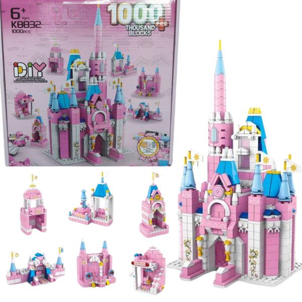 Imagem de Bloco De Montar 1000 Peças Brinquedo Castelo