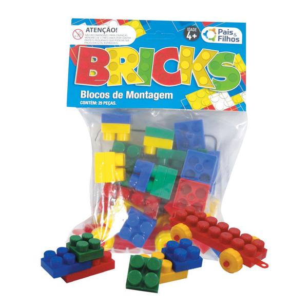 Bloco de montar bricks Pais e Filhos com 29 peças Imagem de Bloco de montar bricks Pais e Filhos com 29 peças